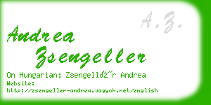 andrea zsengeller business card